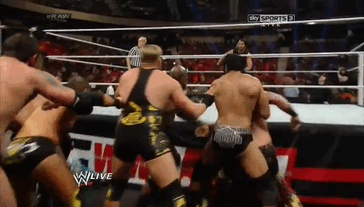 perversionsofjustice:  synfulxvengeance:  There goes Seth again, jumping into a group of half naked men ass first…  What? That’s the best way to make sure someone will catch him