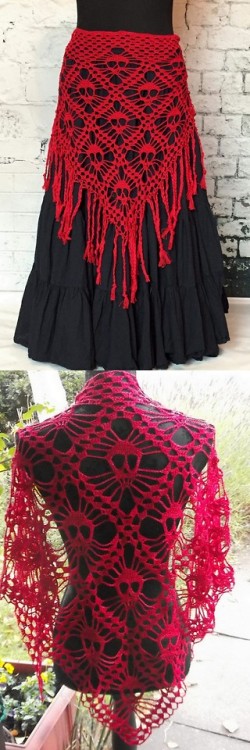 DIY Crochet Skull Shawl Free Pattern Updated 2019 Check out all the variations of this Crochet Skull