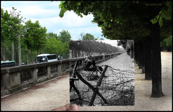 jedavu:Nostalgic Then-And-Now Photographs Show The Liberation Of Paris From Nazi