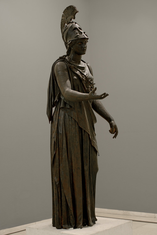 theancientwayoflife:~Statue of Athene (“The Peiraeus Athena”).Medium: BronzeDate: 340—330 BCE.Athens