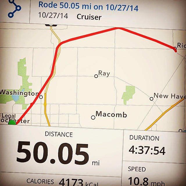 So this deliciousness happened today. 50 miles! #cycling #biking #bikelife #biketrail #macomborchardtrail #orchardtrail #electrabike #electra #ilovemybike #naturalhair #natural #michigan #fall #boss #shedidthat #wonthedoit #weightloss #fitness ;)