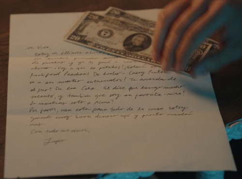This Is The Letter Lupe Sends In Episode Two! Couldnt Make Out All Of It, But Heres What I Could See