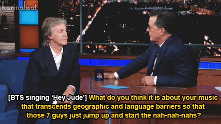 karinabeat:  Paul McCartney on The Late Show with Stephen Colbert