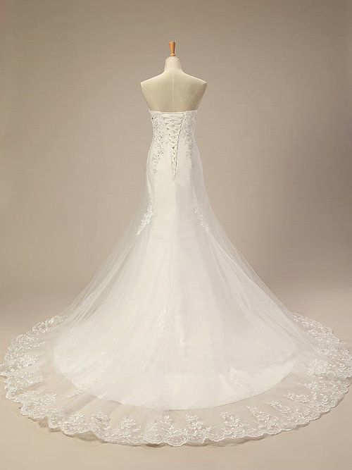 Elegent and Simple Lace Women Wedding Dress