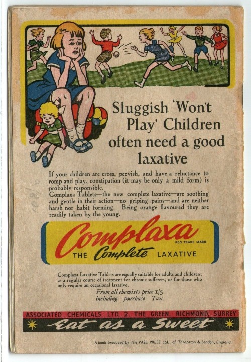 Sluggish &lsquo;wont play&rsquo; children often need a .. good laxative?