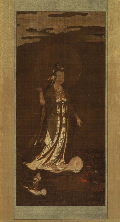 Guanyin and Shancai crossing the sea, painting from the Southern Song dynasty period; 13th century