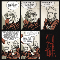 illuminatedcomics:illuminatedcomics:SOTA DEATHMONGERA queenly comic about royal successions.Made