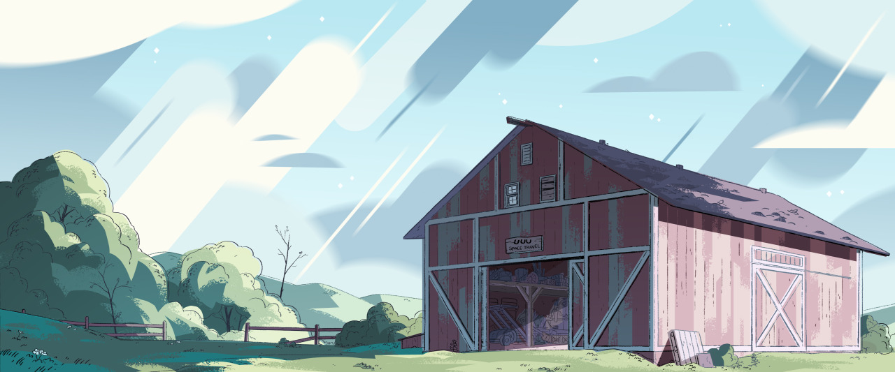 A selection of Backgrounds from the Steven Universe episode: Space Race Art Direction: Elle