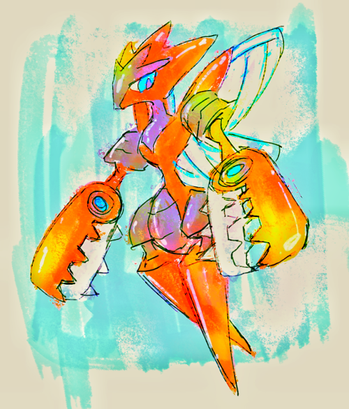 A Gentle Mega Scizor!