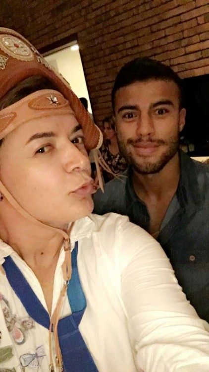 missdasilvasantos: Rafinha with David Brazil in Rio de Janeiro (03.07.16)