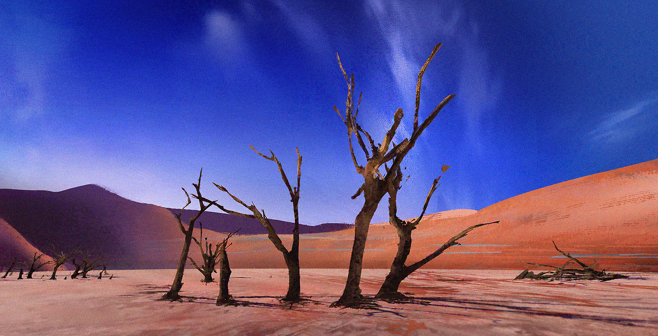 eengvee: More 30/40 minutes landscape/background studies i’ve done with @alekina