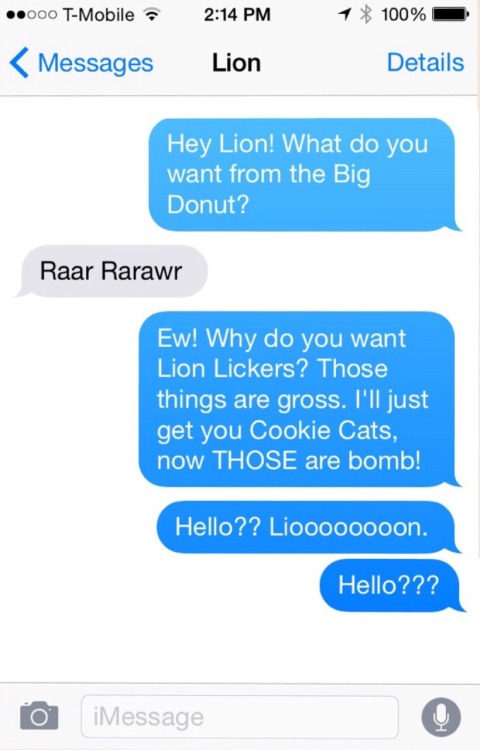 Porn Pics In an AU where Lion could be able to text