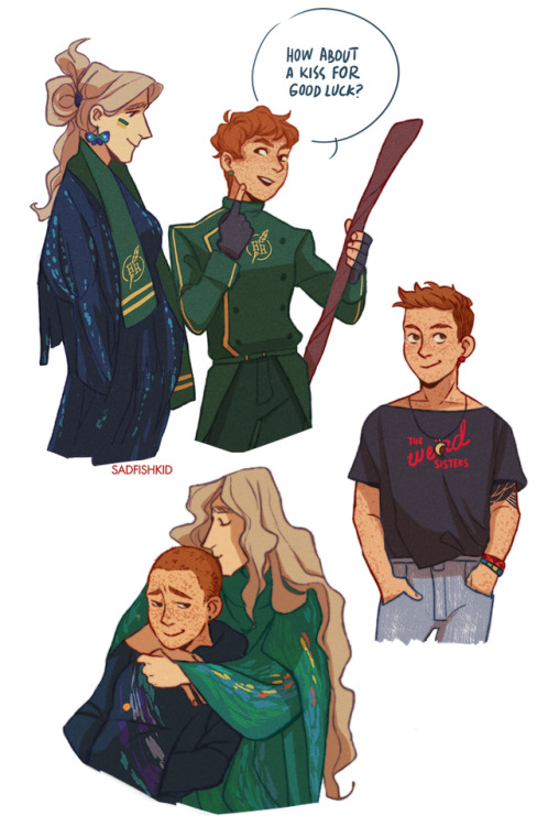 sadfishkid:i kinda enjoy the idea of ginny gradually cutting her hair shorter and shorter throughout