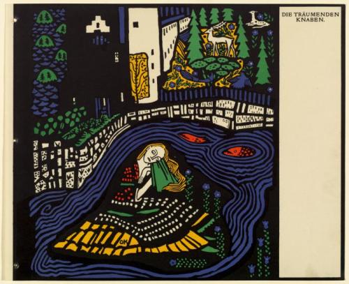 Oskar Kokoschka - The Dreaming Youths - around 1907This portfolio of lithographs can be seen at The 