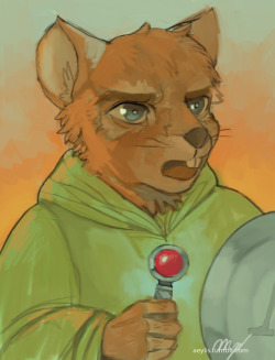 aeylis:  Speedpaint of Matthias the Warrior from RedwallSo I just finished rereading Redwall. Never drawn an anthropomorphic mouse before, but I had to try. Edit: mice have round ears. Crap.