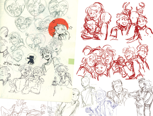 preview of some of my sketchbook pages from the 120 pg pdf compiling my last year of sketchbooks on 