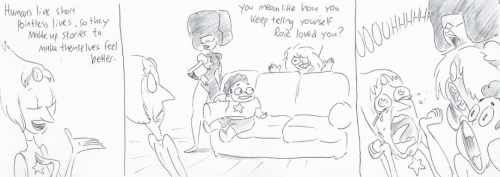 I normally don’t post this kind of stuff but here are some terribly drawn Steven Universe joke-comics I made for my friends.I hope in time you can forgive me.