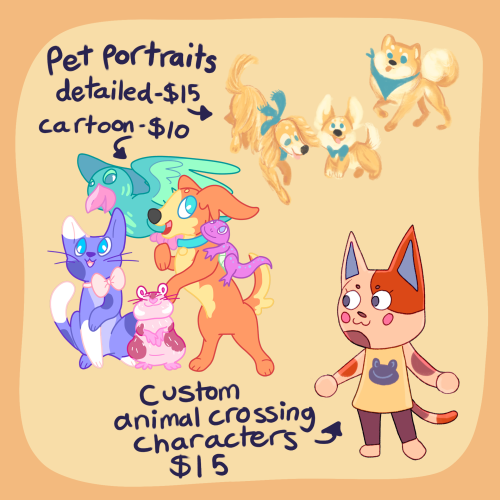 Hey everyone, I’m open for commissions! Please consider helping out a newly graduated artist and let