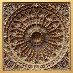 cubebreaker:  Inspired by themes from 12th century Islamic and Gothic art, artist Eric Standley’s laser cut art contains 100s of carefully placed layers.