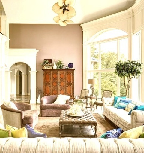 Traditional Living Room ChicagoExample Of A Huge Classic Formal And Enclosed Dark Wood Floor And Brown