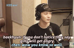 pandreos:  the difference between baekhyun and chen noticing the changes a girl makes