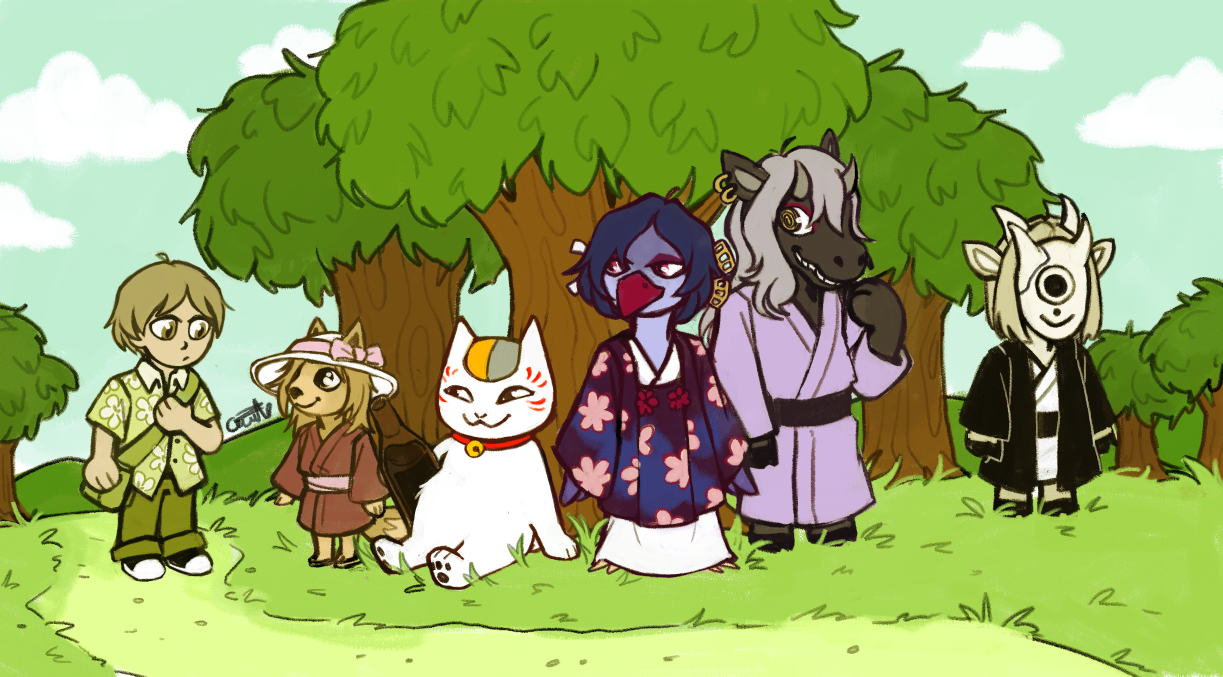 yes I am still posting animal crossing au’s, they’re good au’s. this time its the youkai as villagers, cause when you think 