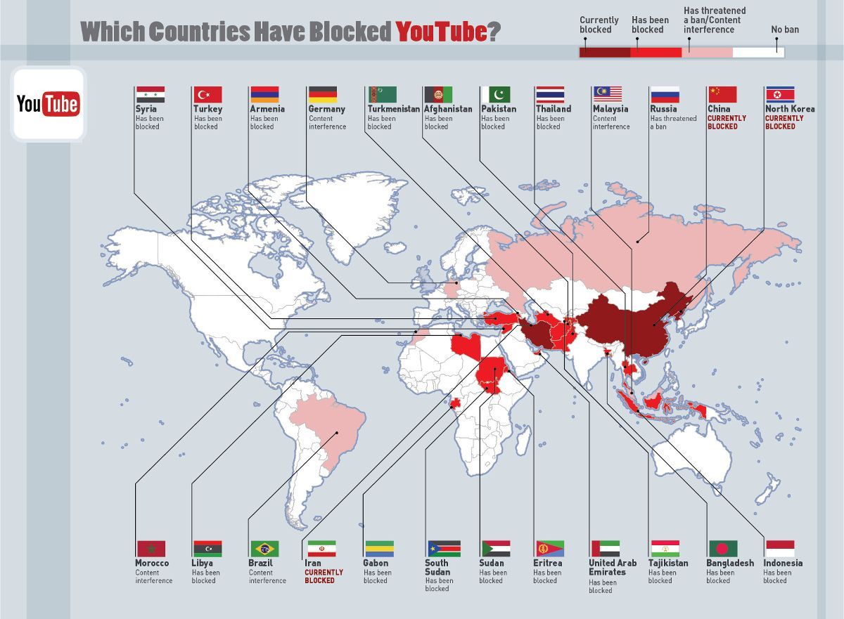 mapsontheweb:
“Which countries have blocked Youtube?
”