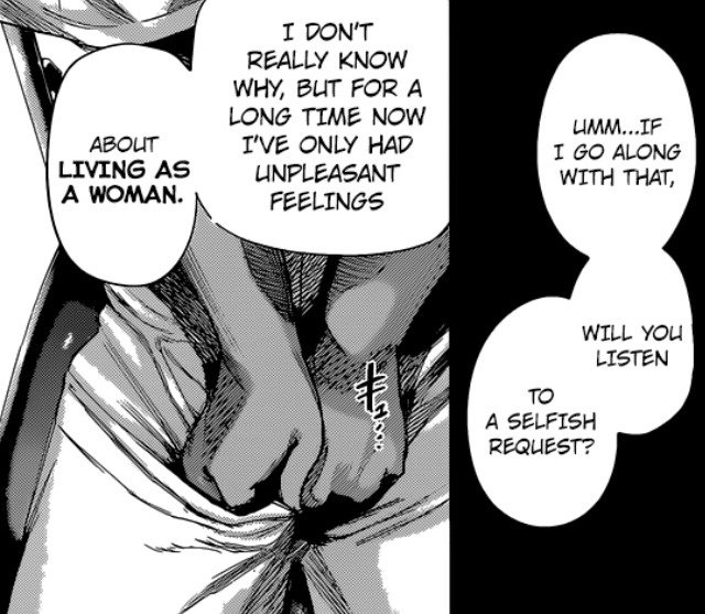 nishinoyann:  tokyo ghoul:RE confirms that mutsuki is trans male ok thank 