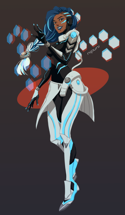nipuni: Cyberspace! my favourite Sombra skin step by step process of this on >my patreon<  