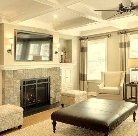 Craftsman Living Room Example Of A Mid-sized Arts And Crafts Formal And Open Concept Light Wood Floor