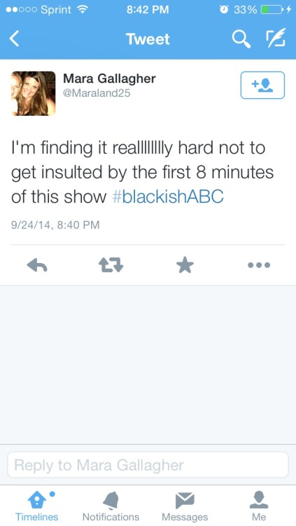 cindersinrags:  hall70:  solockedup:  hall70:  say-it-aint-so81:  lostincandyland:  say-it-aint-so81:  themelbee:  Just saw this tweet on the Blackish hashtag……😒😒😒😒 it’s because your racist that’s why!!  This is when I know this show