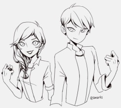 sorarts:  @yaushie‘s genderswap au because