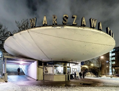socialistmodernism: Cafe in a railway station - PKP Warszawa Powiśle, (former ticket booth) Warsaw, 