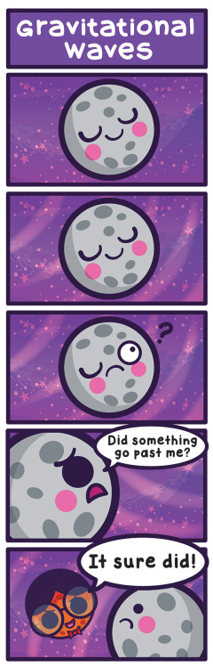 cosmicfunnies: Bonus comic! Yahoo! Einstein was right again! :D We now have our first detection of g