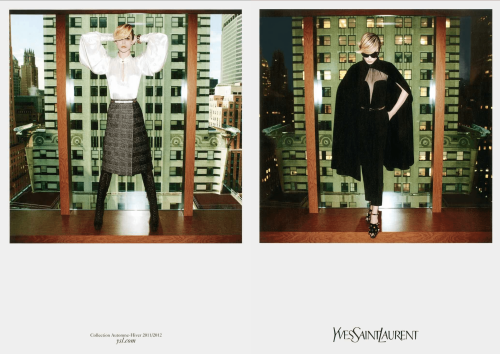 Yves Saint Laurent . Ad campaign FW1112Creative Director: Stefano PilatiPhotos: Inez van Lamsweerde 