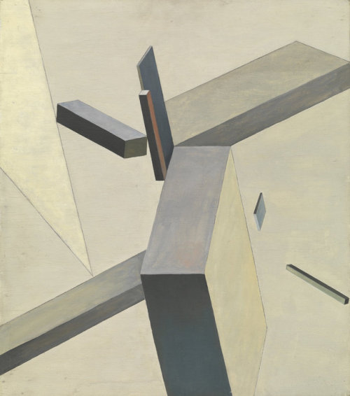 thunderstruck9:  El Lissitzky (Russian, 1890-1941), Composition, 1922. Oil and tempera on wood, 69.7 x 61.7 cm.via themodernartists
