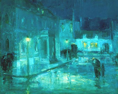 fleurdulys: Rainy Night, Etaples - William Edouard Scott 1912