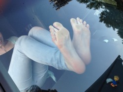 Barefootlover:  Female Feet On Car Windshield By Inssaniity
