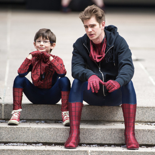 Porn photo tribblesome:  On set of The Amazing Spider-Man