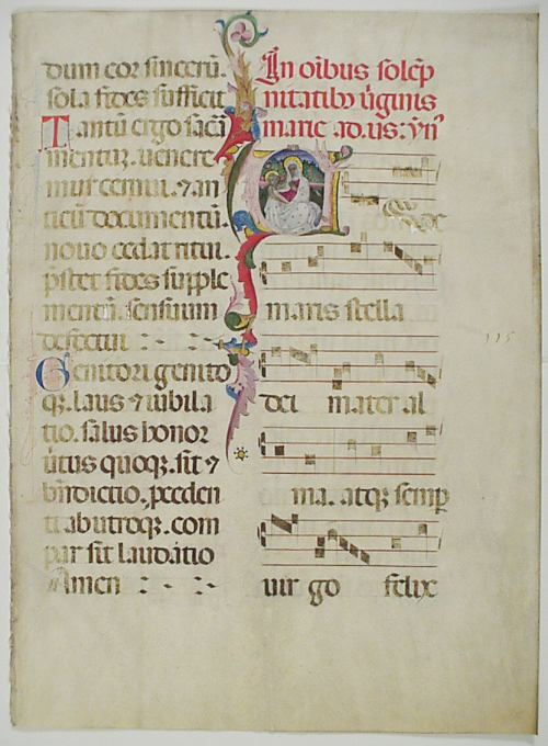 Manuscript Leaf with Initial A, from an Antiphonary, Metropolitan Museum of Art: Medieval ArtGift of