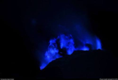 Blue Flames from a VolcanoIf you have ever visited the Kawah Ijen volcano in Indonesia, you would ha