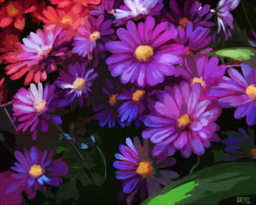 aryll:Completed painting assignment for school   ✿   ❀   ✿    