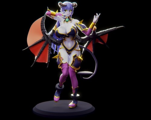 endlessillusionx:Commission Model Astaroth Shinra BanshoBlender DownloadRig Video