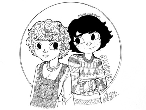 stranger-art-things:Our pups are growing up~
