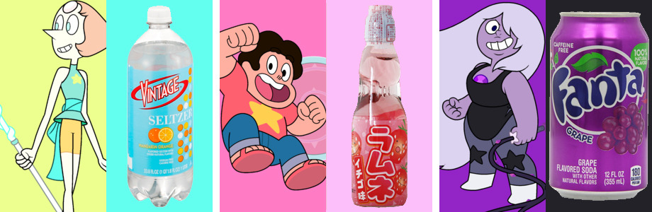 kokoronis:  gems &amp; fusions as sodas   I always loved mtn dew! &lt;3 &lt;3