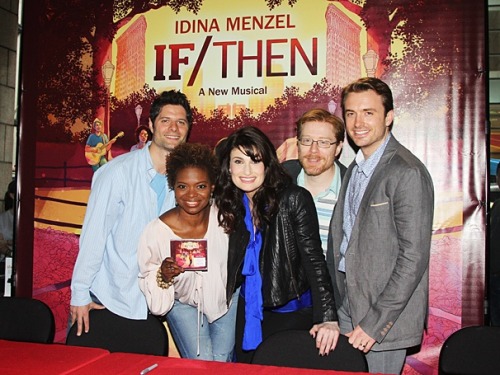 broadwaycom:Photos! Idina Menzel, James Snyder & the cast of IF/THEN meet the fans & sign CD