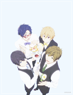 semezukas:  Free!boys + (looking hecking attractive in) various job uniforms! (✌ﾟ∀ﾟ)☞ 