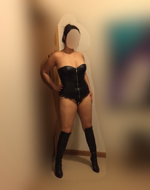 hotwife4giovanni: Black outfit minus the tutu. She is wearing the pearl panties too Thanks @hbalb Gu