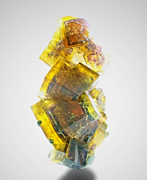 Fluorite With Chalcopyrite - Bergmännisch Glück Mine, Frohnau, Erzgebirge, Saxony, Germany