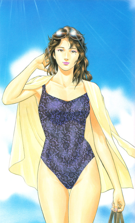 artbookisland:  Scan from “Hōjō   Tsukasa 20th Anniversary Illustrations”.Click picture for HD scan.